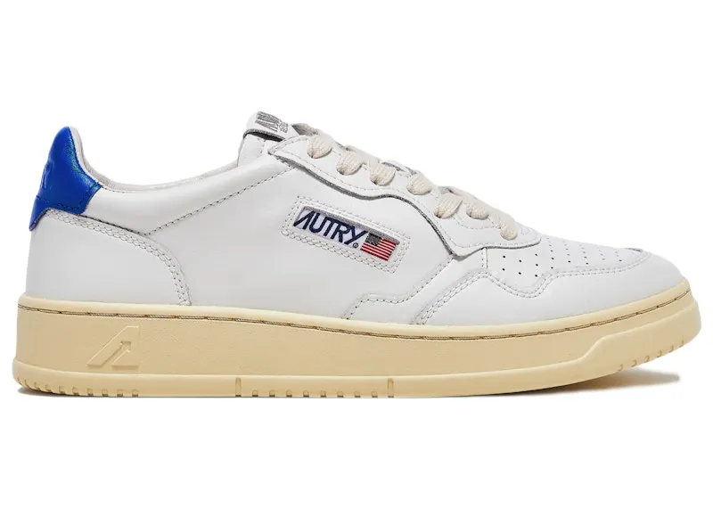 Autry Medalist Leather Low White Azure (AULM-LL46)