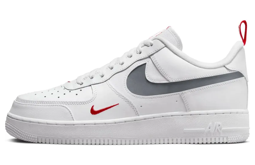 Nike Air Force 1 Low Reflective Swoosh White University Red (DO6709-100)