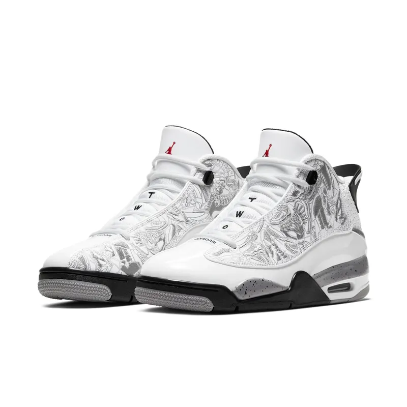 Jordan Dub Zero White Cement (2020) White/Black-Cement Grey-Varsity Red (311046-105)