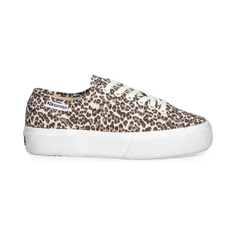 Superga 3740 with luipaardprint and plateauzool – Beige (S2137ZWAB4)