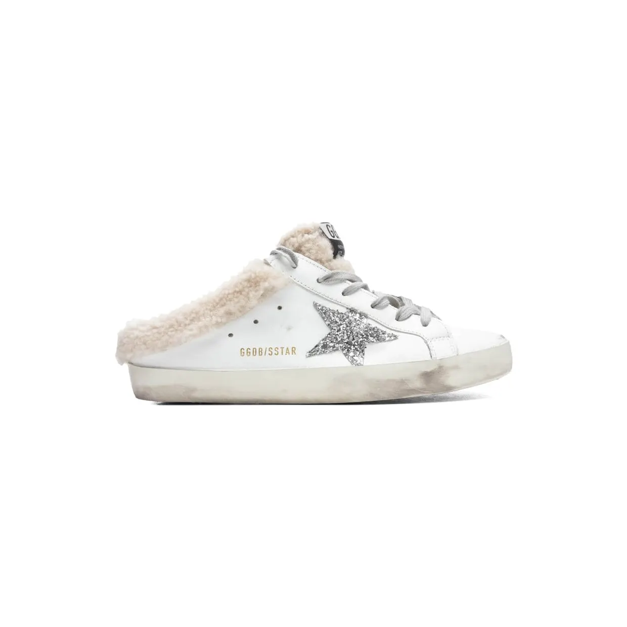 Golden Goose Super-Star Sabot White Silver Beige (GWF00110.F002306.10224)