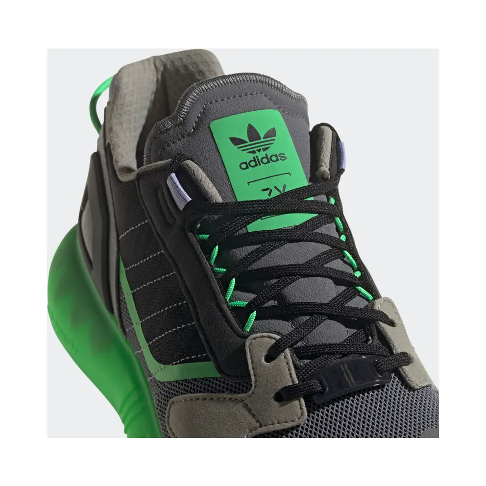 Adidas ZX 5K BOOST Grey Three / Core Black / Screaming Green (GV7701)