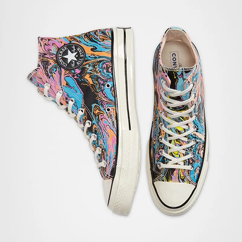 Converse Chuck Taylor All-Star 70s Hi Marble Egret/Multi-Black (167373C)