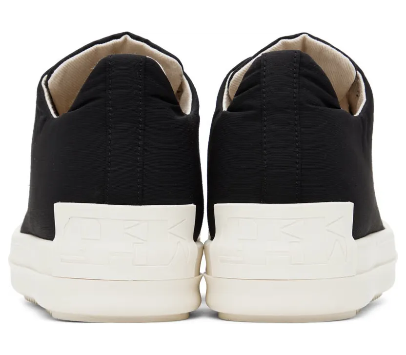 Rick Owens Drkshdw Black Faille Sneakers (DS02B4802 MUEH3) (2)