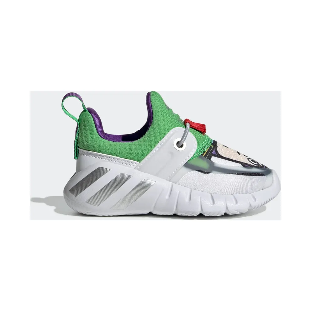 adidas x Disney Pixar Buzz Lightyear Rapidazen Slip-On Schuh Cloud White / Semi Solar Lime / Active Purple (GZ0628)