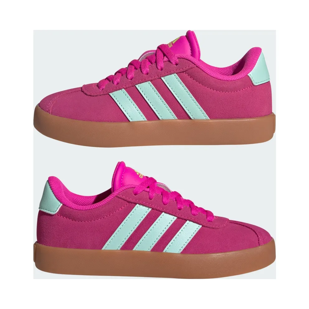 Adidas VL Court 3.0 Kids Shock Pink / Semi Flash Aqua / Lucid Lemon (JS5013)