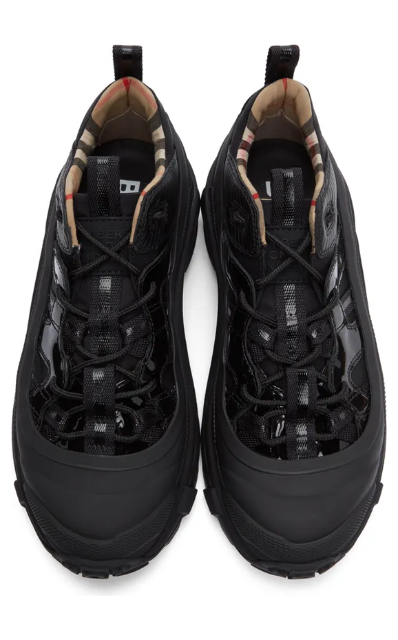 Burberry Black Patent Arthur Sneakers (8035440) (5)