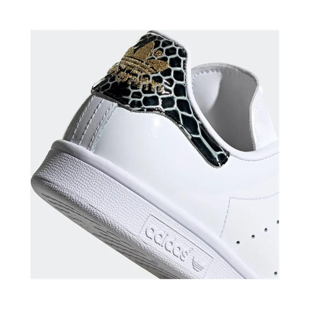 adidas Stan Smith Shiny Snakeskin (W) Cloud White/Core Black/Gold Metallic (FV3422)