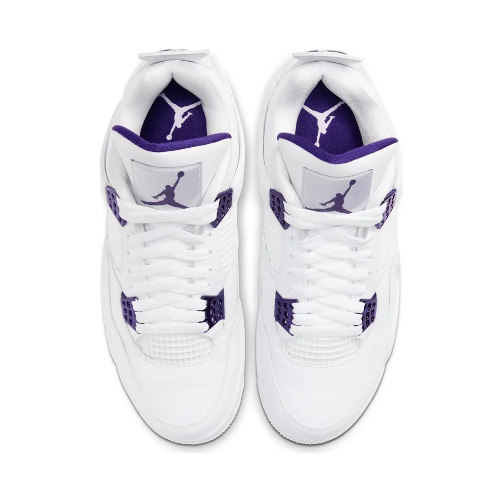 Jordan 4 Retro Metallic Purple White/Metallic Silver-Court Purple (CT8527-115)
