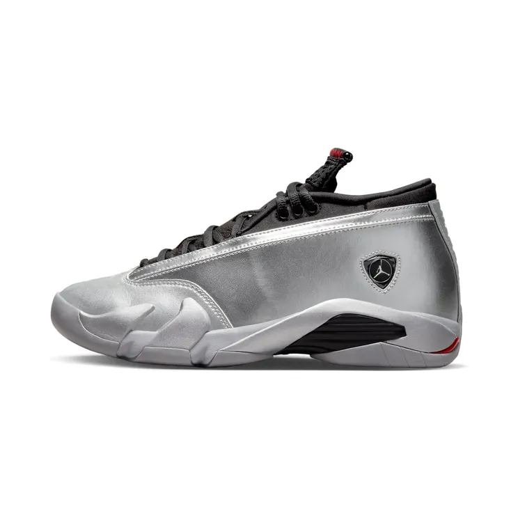 Air Jordan 14 Retro Low Metallic Silver/Wolf Grey/Zwart/Fire Red (DH4121-060)