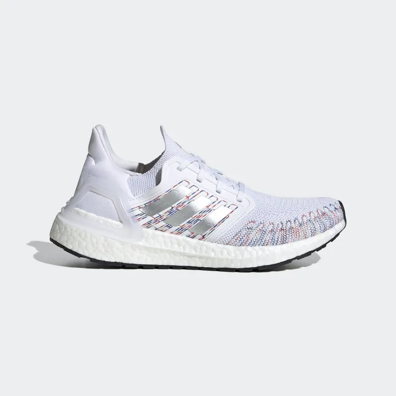 adidas Ultra Boost 20 White Multi (W) Cloud White/Silver Metallic/Multi-Color (EG0728)