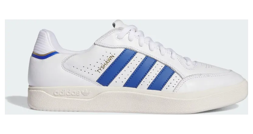 adidas Tyshawn Low Schuh Cloud White / Royal Blue / Chalk White (IE3128)