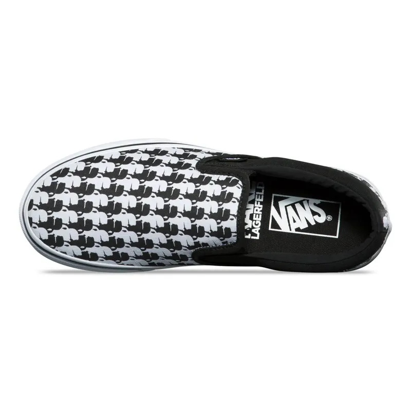 Vans Sk8-Hi Laceless Platform Karl Lagerfeld Quilt Black/True White (VA38F7OEK)