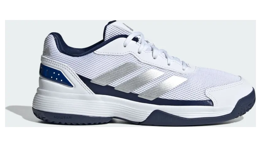 Adidas Crazyquick Kids Padel Cloud White / Silver Metallic / Dark Blue (JQ9273)