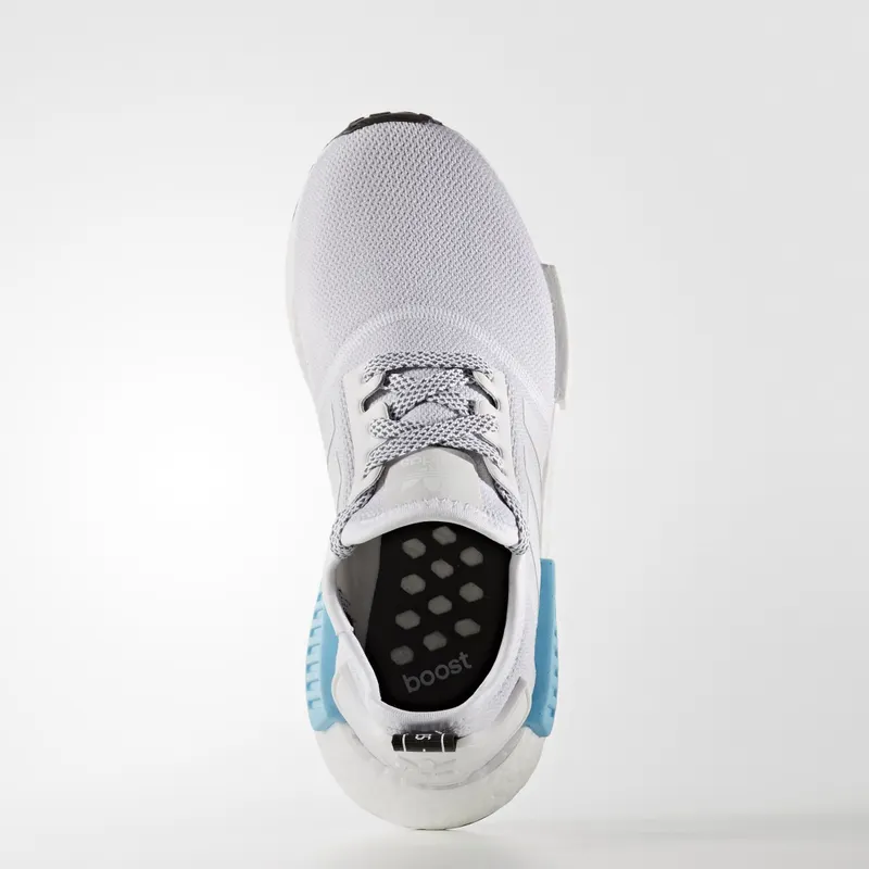 adidas NMD R1 Bright Cyan (Youth) White/White/Bright Cyan (S80207)