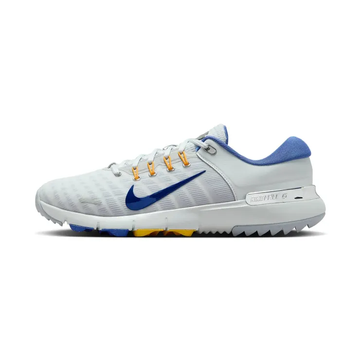 Nike Free Golf Pure Platinum University Gold Wolf Grey Astronomy Blue (Wide) (HQ3131-002)