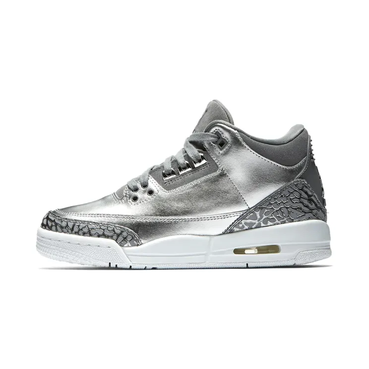 Jordan 3 Retro Premium Heiress Metallic Silver (GS) “Metallic Silver / White / Cool Grey” (AA1243-020)