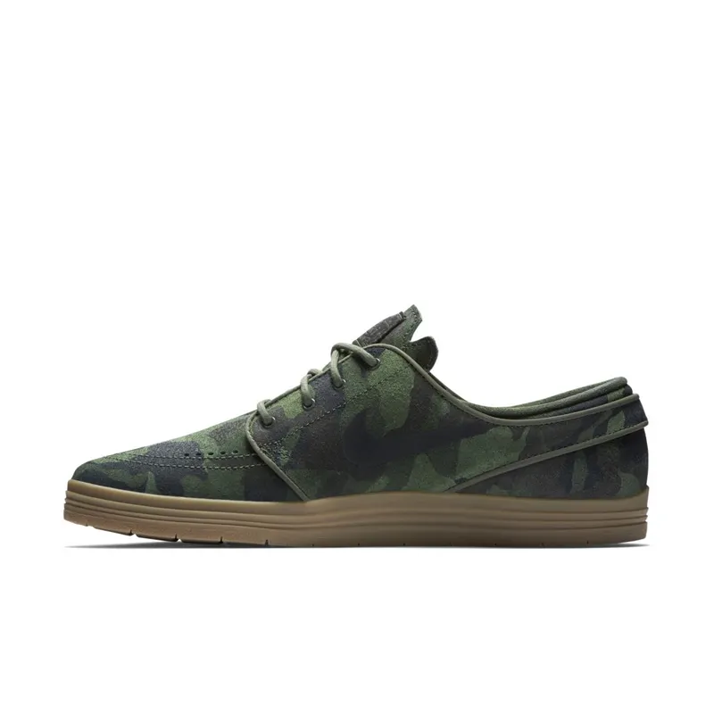 Nike SB Lunar Stefan Janoski Green Camo Cargo Khaki/Black-Gum Medium Brown (669563-302)