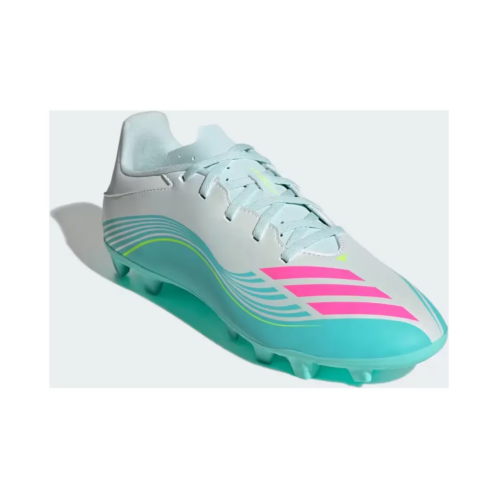 adidas F50 Messi Club Firm Ground / Multi Ground Football Boots “Cloud White / Lucid Pink / Flash Aqua” (JQ0946)