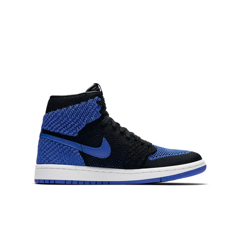 Jordan 1 Retro High Flyknit Royal (GS) Black/Game Royal-White (919702-006)