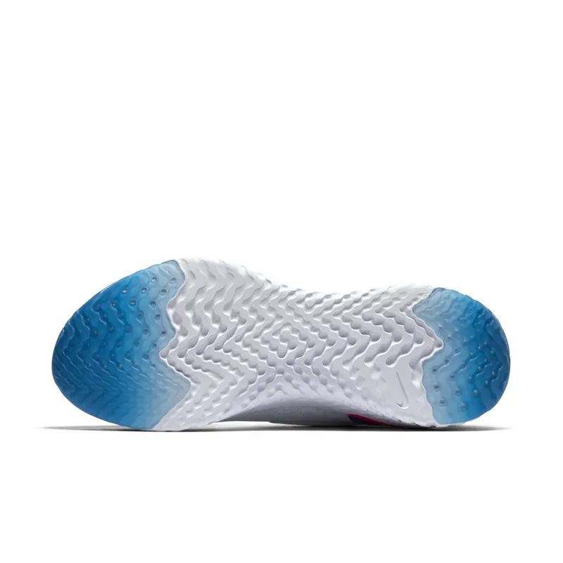 Nike Epic React Flyknit White Racer Blue Pink Blast (W) White/White-Racer Blue-Pink Blast (AQ0070-101)