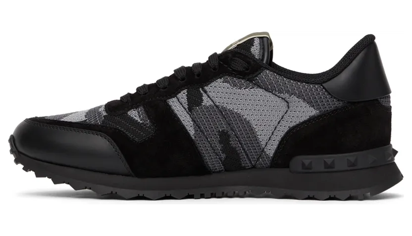 Valentino Garavani Black & Blue Camo Rockrunner Sneakers (WY0S0723QRK) (3)