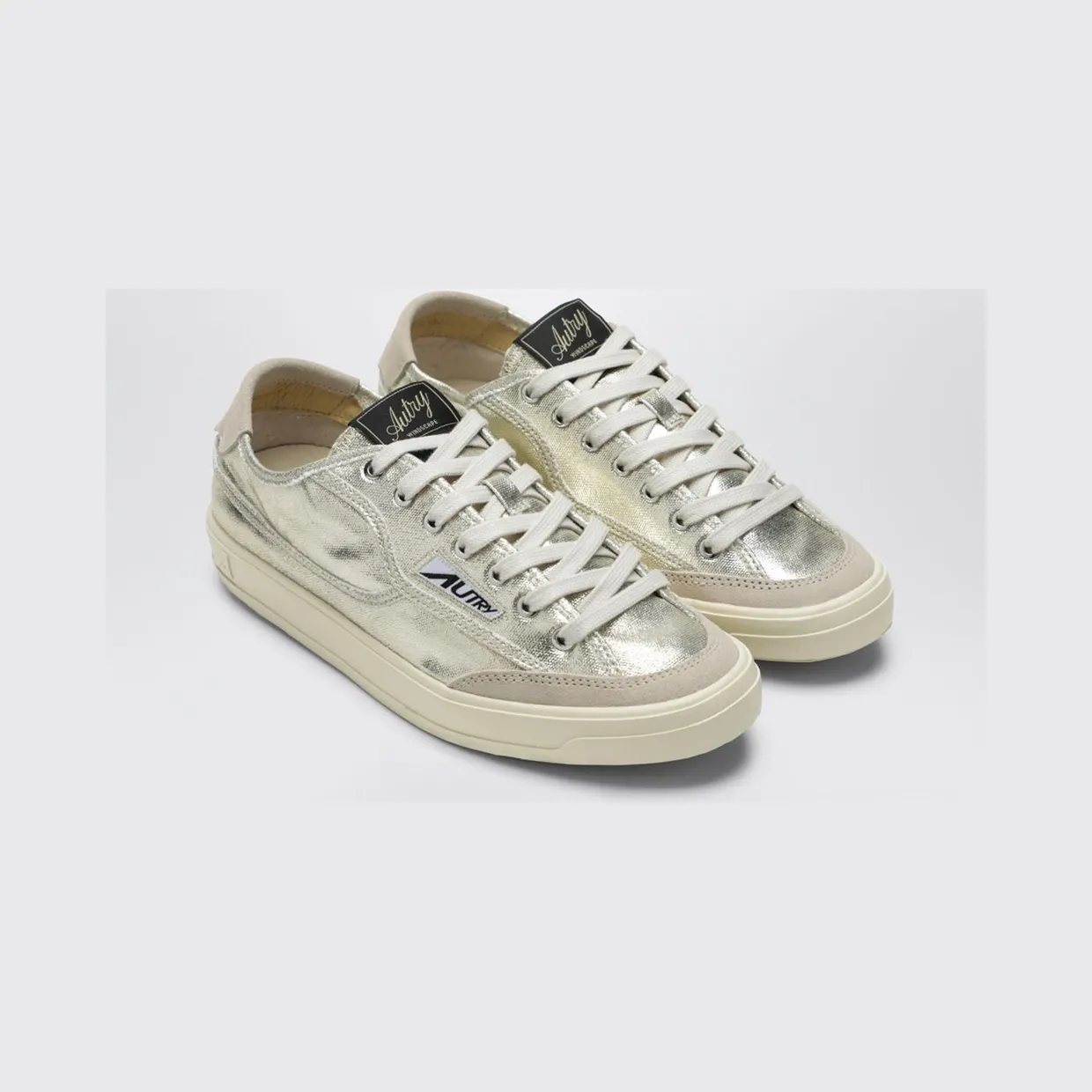Autry Laminated Leather Windscape Sneakers Platinum (SCLWCU08)