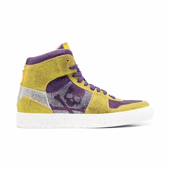 Philipp Plein Crystal Skull high-top “Yellow” (PABSUSC0192PLE010N)