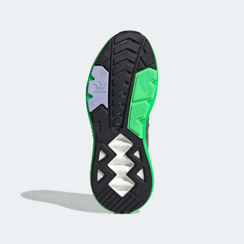 Adidas ZX 5K BOOST Grey Three / Core Black / Screaming Green (GV7701)