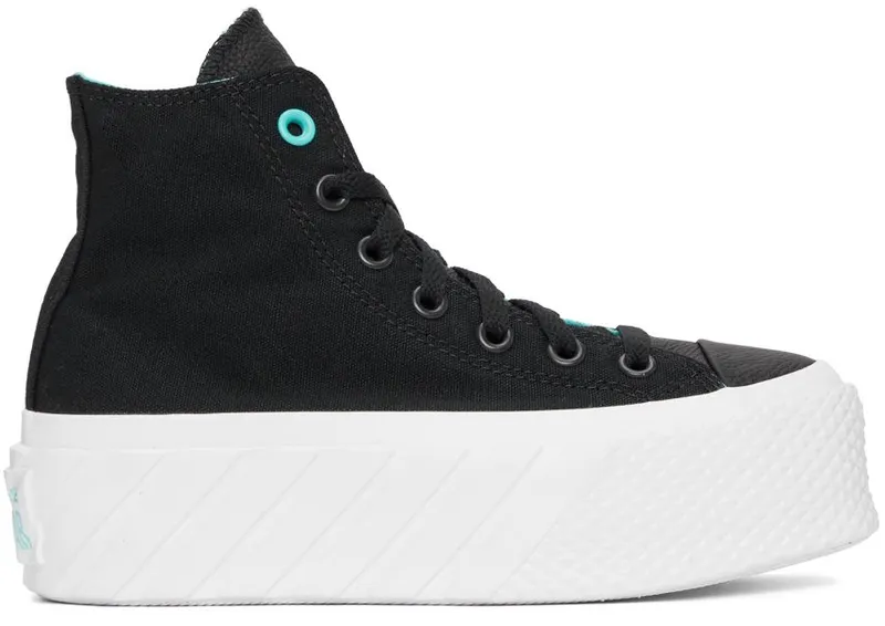 Converse Surface Fusion Lift 2X Platform Chuck Taylor All Star Black/electric Aqua/White (571675C)