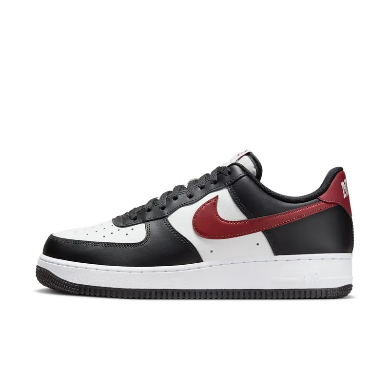 Nike Air Force 1 Low ’07 Black White Dark Team Red (FZ4615-001)
