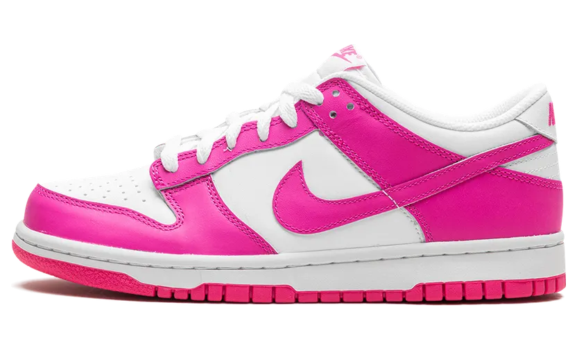 Nike Dunk Low Laser Fuchsia White (GS) (FB9109-102)