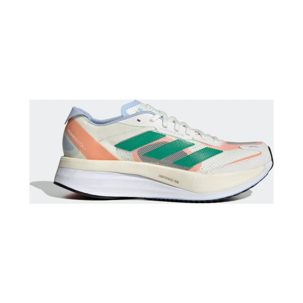 adidas Adizero Boston 11 White Tint / Court Green / Coral Fusion (HQ3697)