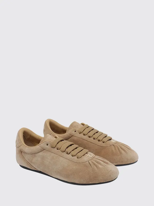 Dolce & Gabbana Suede Low-Top with Embossed Logo Beige (CK2485A05818X076)