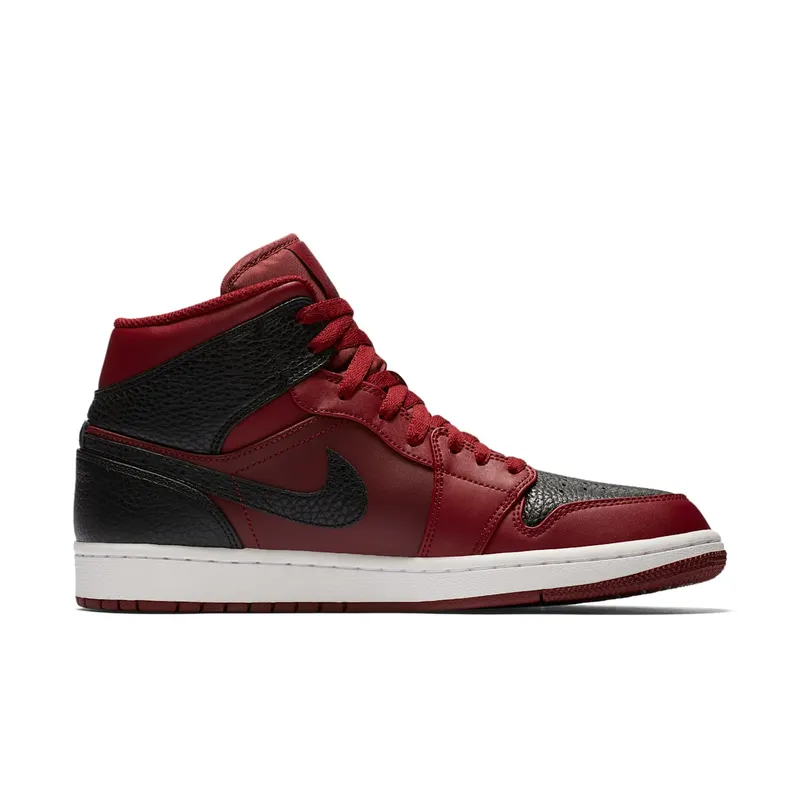 Jordan 1 Retro Mid Team Red Black Team Red/Black-Summit White (554724-601)