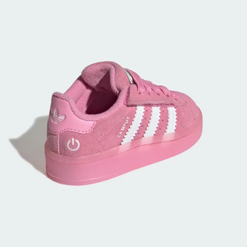 Adidas Campus 00s Led Lights Comfort Closure Elastic Lace Sneakers Kids Bliss Pink / Cloud White / Clear Pink (JS1283)