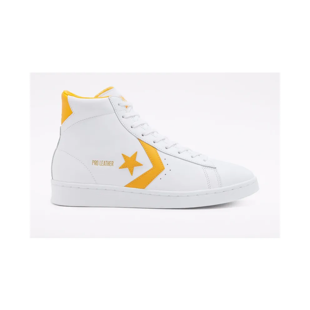 Converse Pro Leather Hi White Amarillo (166812C)