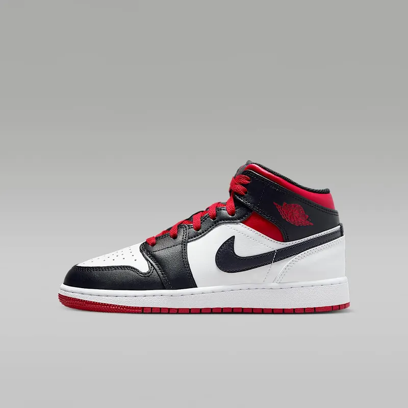 Air Jordan 1 Mid GS “Gym Red Black Toe” (DQ8423-106)