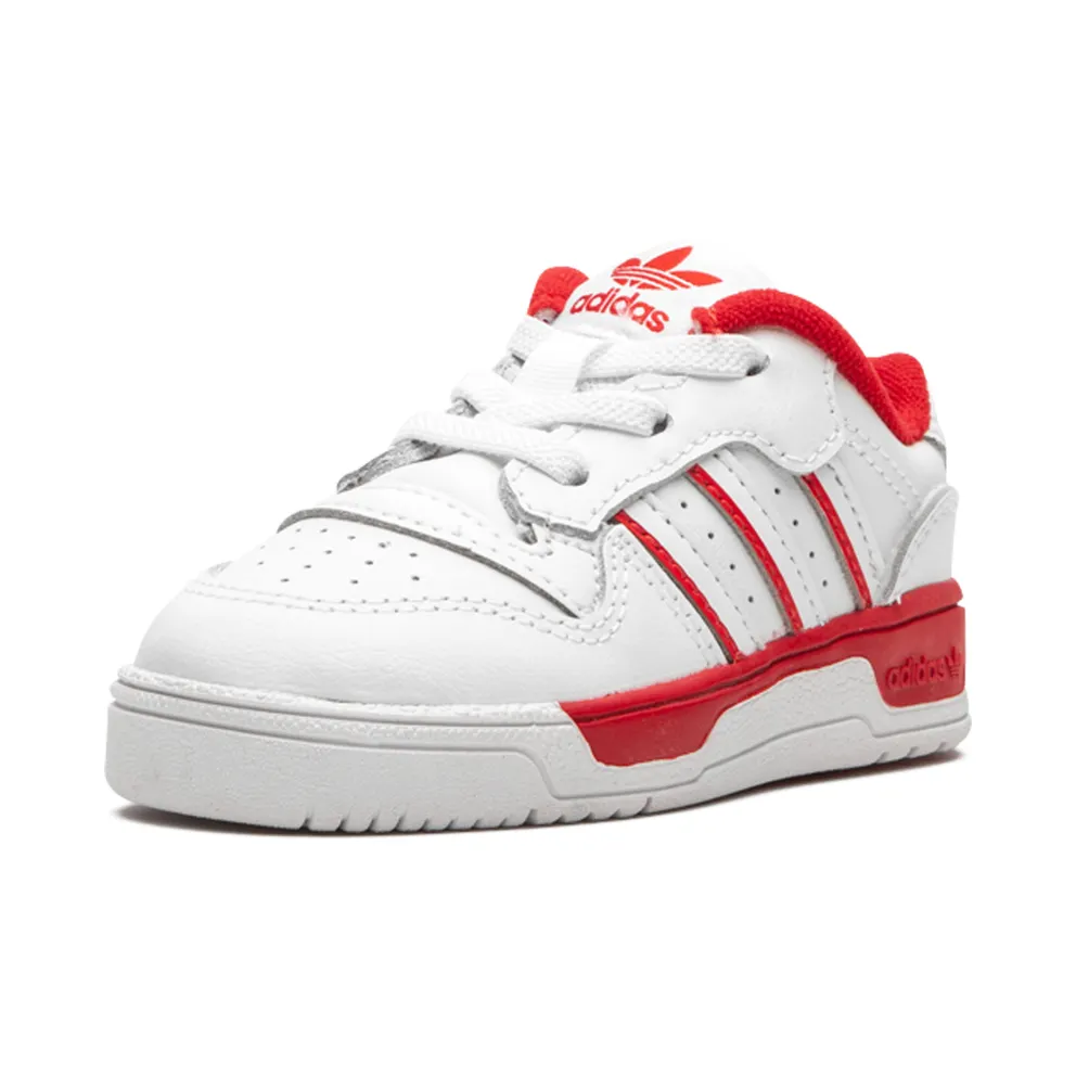 Adidas Rivalry Low I “Cloud White / Cloud White / Scarlet” (EE5947)