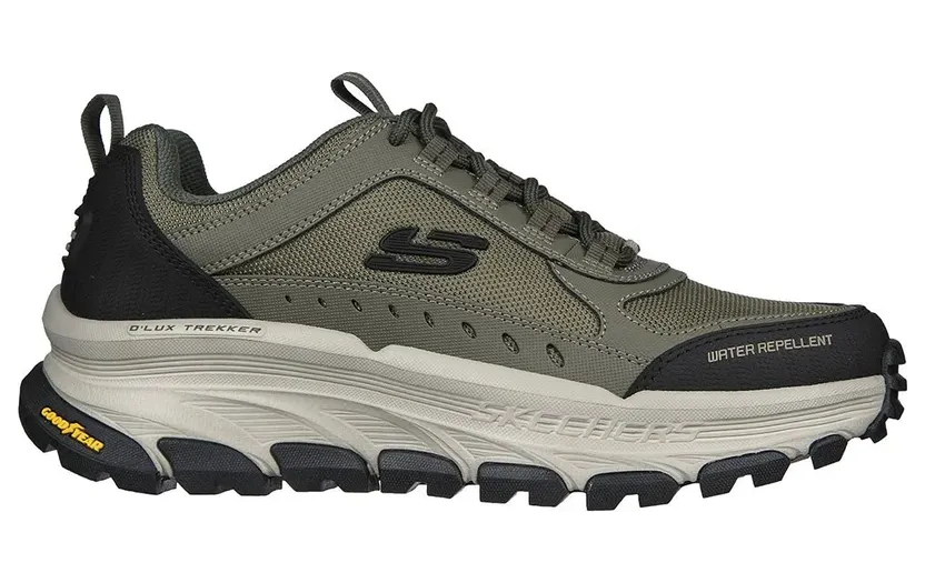 Skechers Relaxed Fit Olive Leather / Mesh / Synthetic / Multi Trim (237565-OLMT)