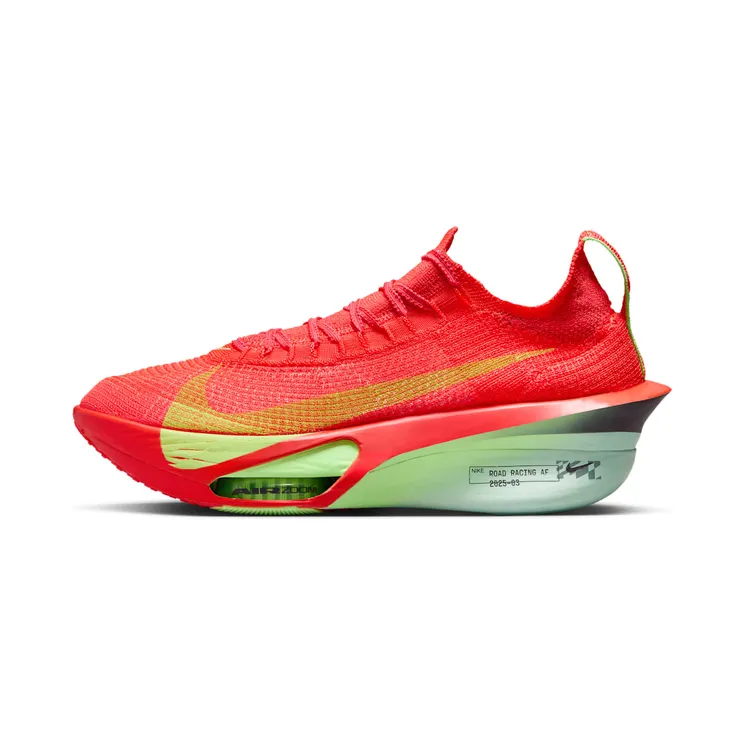 Nike ZoomX AlphaFly 3 “Bright Crimson / Lime Blast / Mint Foam / Cave Purple” (FD8311-600)