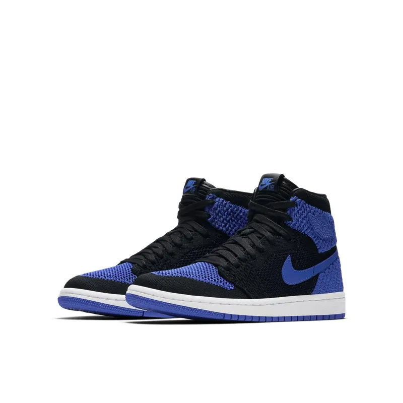 Jordan 1 Retro High Flyknit Royal (GS) Black/Game Royal-White (919702-006)