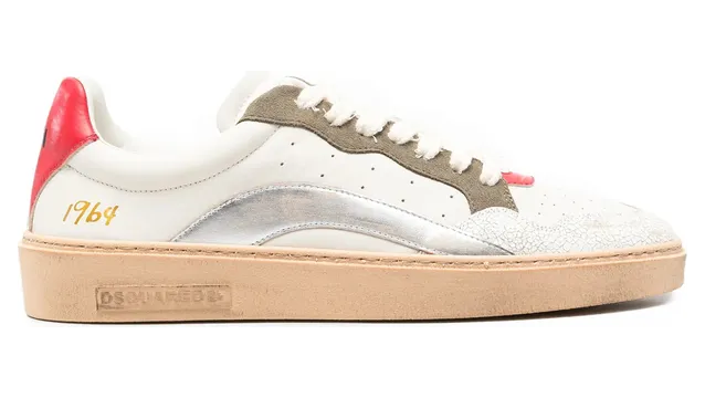 Dsquared2 Cracked-effect Panelled “White” (SNM0494 01509031 M4292)