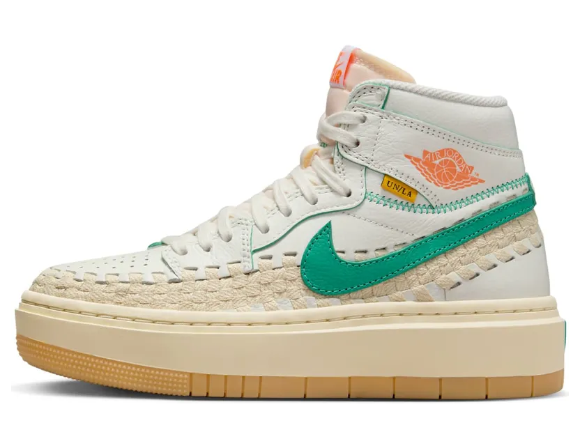 Air Jordan 1 Elevate x UNION x Bephies Beauty Supply “Sail / Muslin / Gum Yellow / Kinetic Green” (FD0696-100)