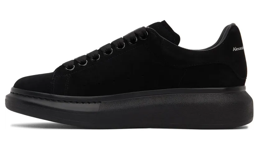 Alexander McQueen Black Suede Oversized Sneakers (553761WHV67) (3)