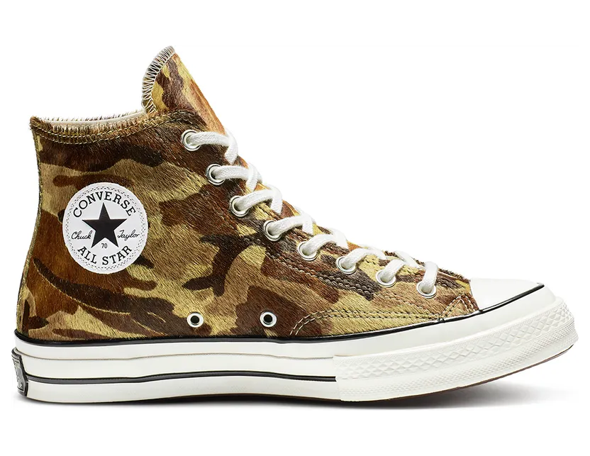 Converse Chuck 70 Hi ‘Pony Hair Pack – Camo’ Green/Black/Egret (164589C)