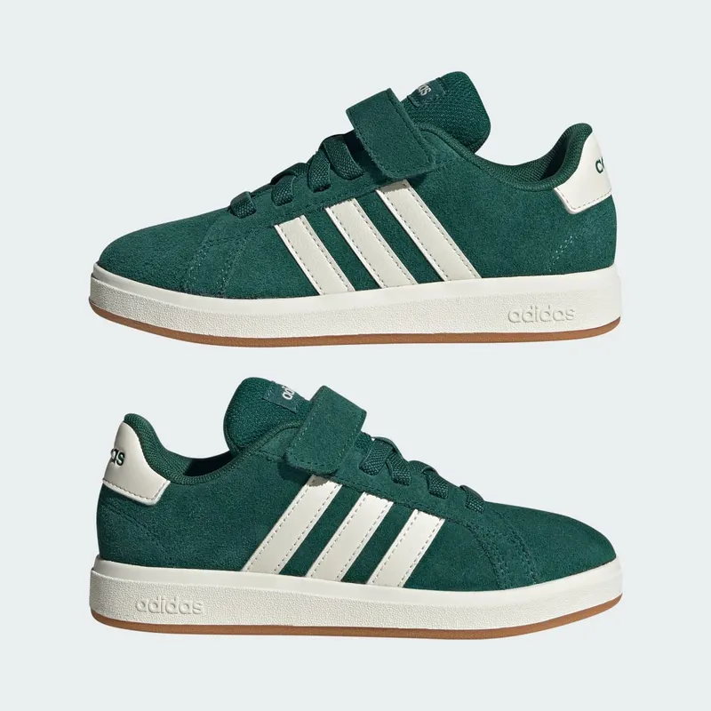 Adidas Grand Court 00s Kids Collegiate Green / Off White / Gum (JP5898)