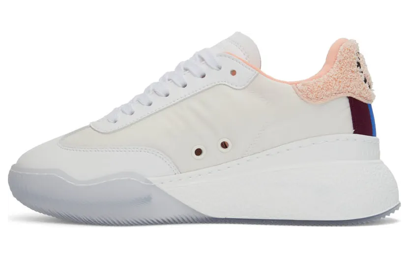 Stella McCartney White & Pink Terrycloth Loop Sneakers (810046E00019) (3)