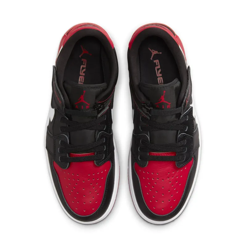 Jordan 1 Low FlyEase Black White Gym Red (DM1206-066)