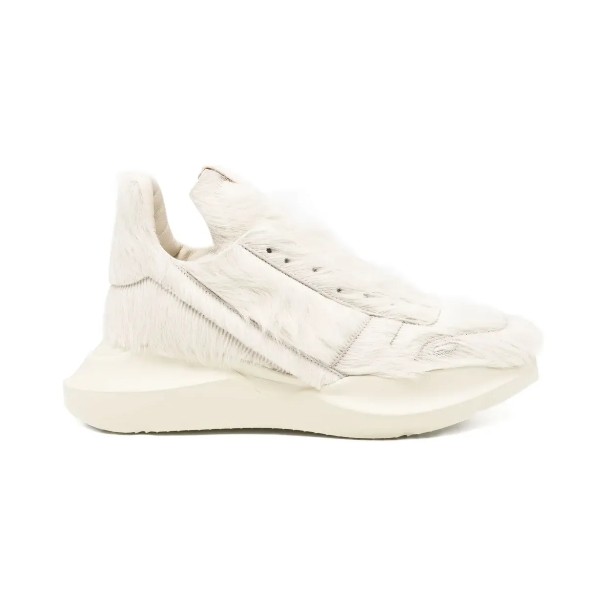 Rick Owens Concordians Runway Geth Runner Unshaved Cow Leather Milk (RR02E1814LHL-1111)